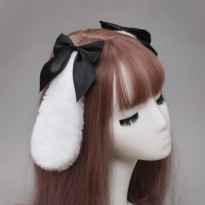 Lolita Lolita Bowknot Lolita Bunny Ear Hair Clip Side Clip Pair Clip Hair Accessory Cartoon Hair Clip - Lolita Fetch