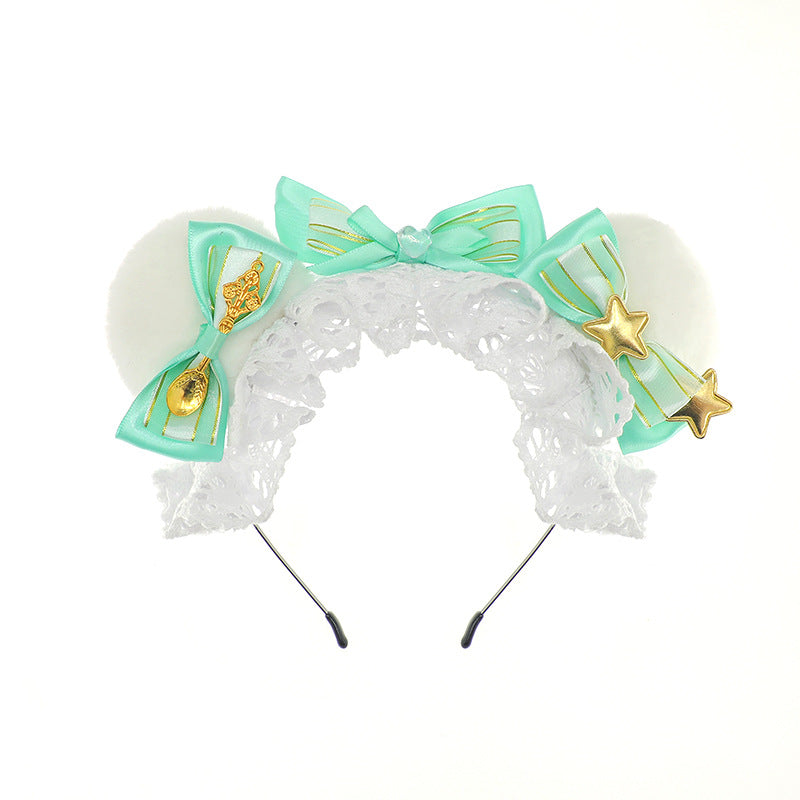 Lolita Comic Con Bear Ear KC - Handmade Gorgeous Japanese Soft Girl Hairband - Lolita Fetch