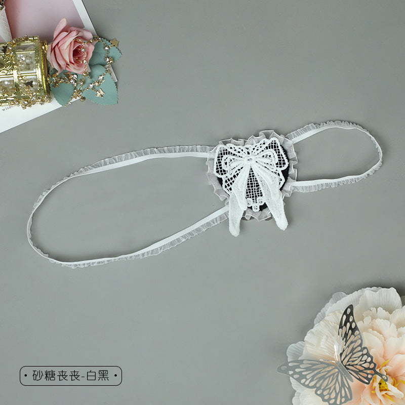 Lolita Gothic Dark Middle School Eye Mask Cosplay Lace Prop Cross Eye Mask Small Accessories - Lolita Fetch