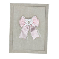 Handmade - Sweetheart Polka Dot - Crystal Lace Bow Brooch - Sweetheart Polka-Dot Bow Brooch (B Style Pink)