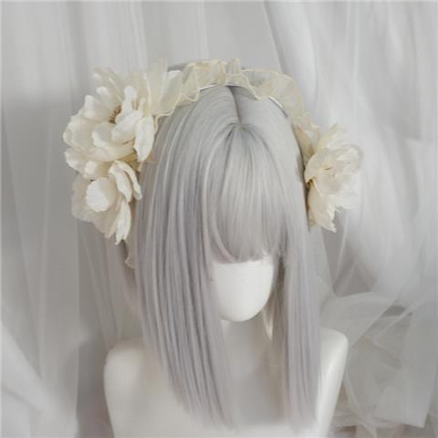 Vintage Elegant Lolita Flower Lolita Headwear Hairband Sweet Cool Gothic Dark Girl Ancient Style Hair Accessories - Lolita Fetch