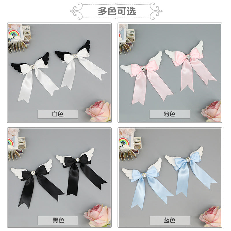 Versatile Sweet & Cool Hair Clips: Japanese Lolita Plush + Punk Handmade Bow Hair Accessories
