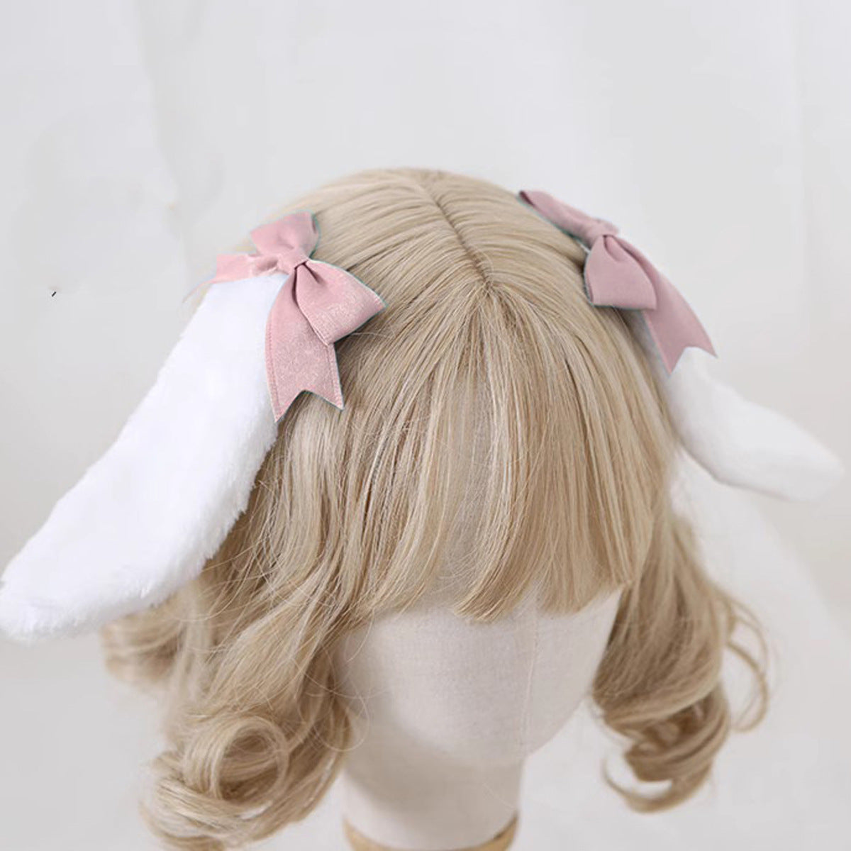Sweet Ears Lolita Bunny Ear Hair Accessories Lop Bunny Hair Clip Card Soft Girl Lolita Bowknot Lolita Headwear