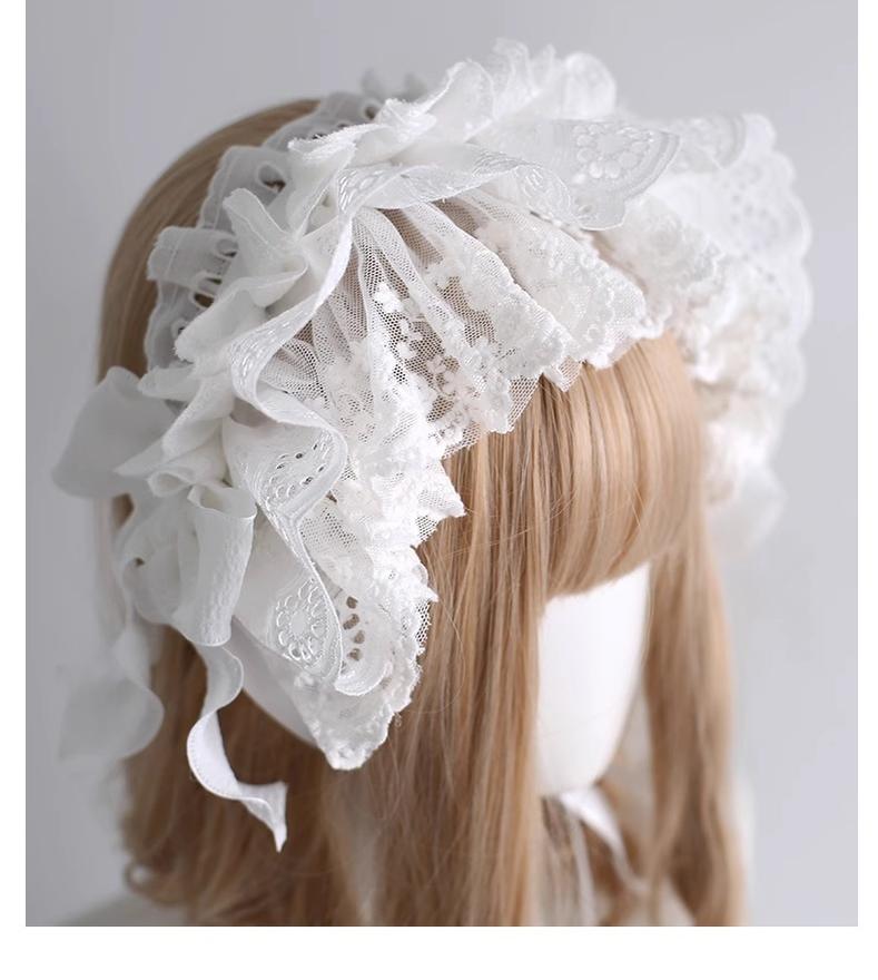 Xiaogui - Doll-Like Lace Lolita Hairband - Headwear