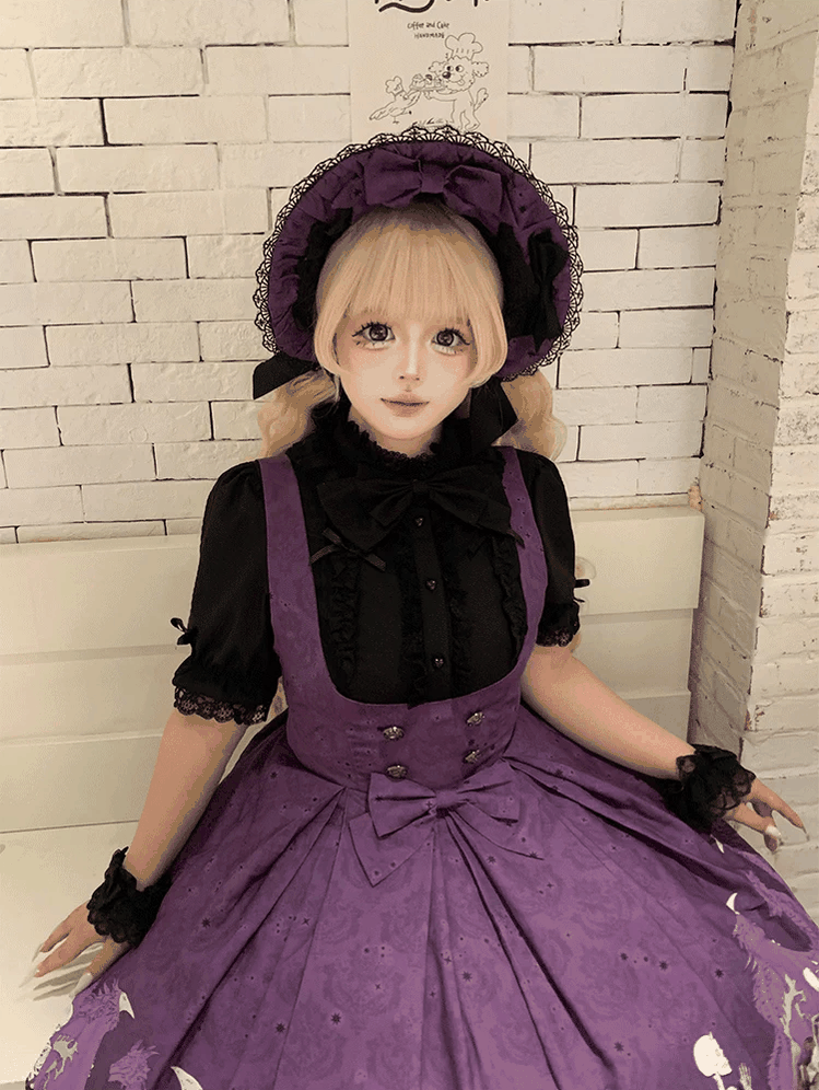 Niu Niu - Plus Size Sweet Lolita Blouse with - Ruffles, Peter Pan Collar Innerwear