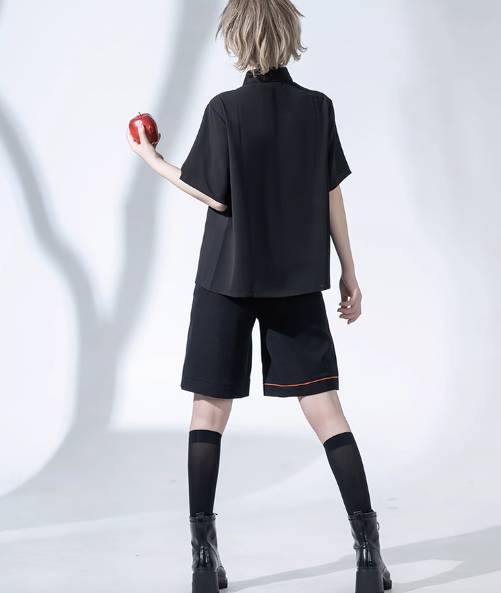 Princess Chronicles - Badapple - Ouji Lolita Black Shirt and Shorts Set