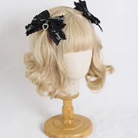 Xiaogui - Sweet Lolita Ribbon Bow Hair Clips - Headwear