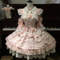 Robe JSK rose + collier rose + manchettes roses / S