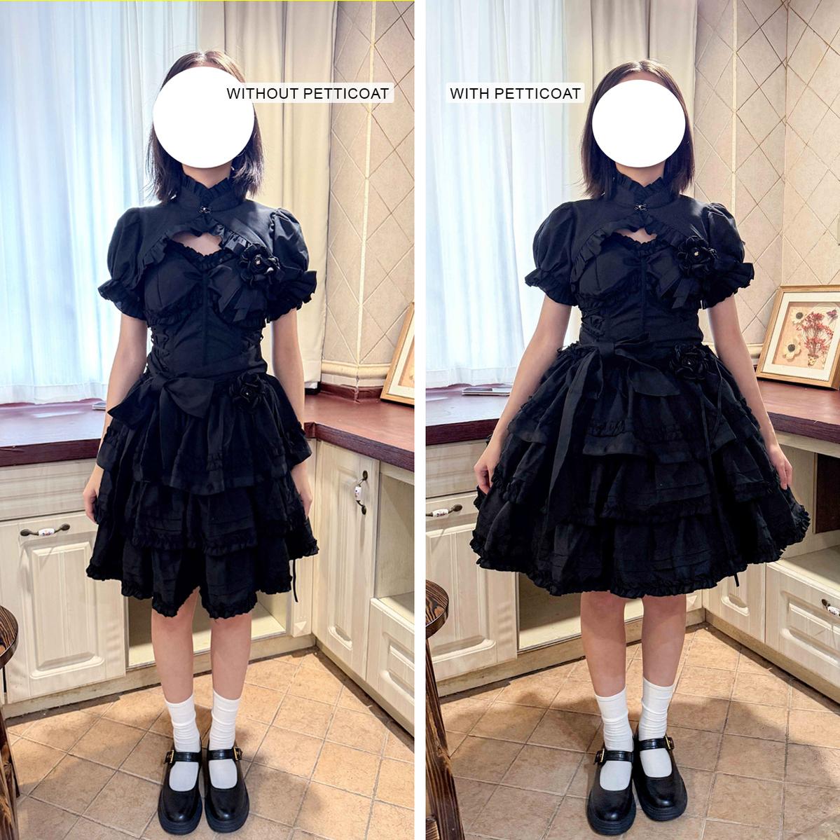 Noloria - Noloria 48 cm (18.9") Medium-High - Volume Petticoat, Petal Edge Petticoat