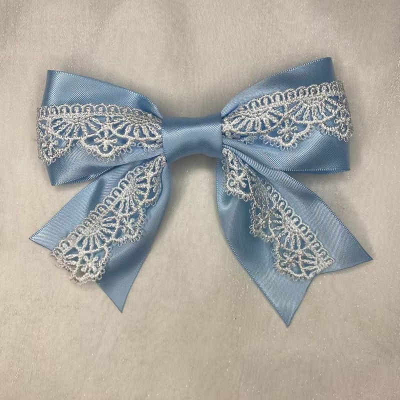 Handmade - Showa Cake Lace Bow - Hair Clip or Brooch - detail view 2