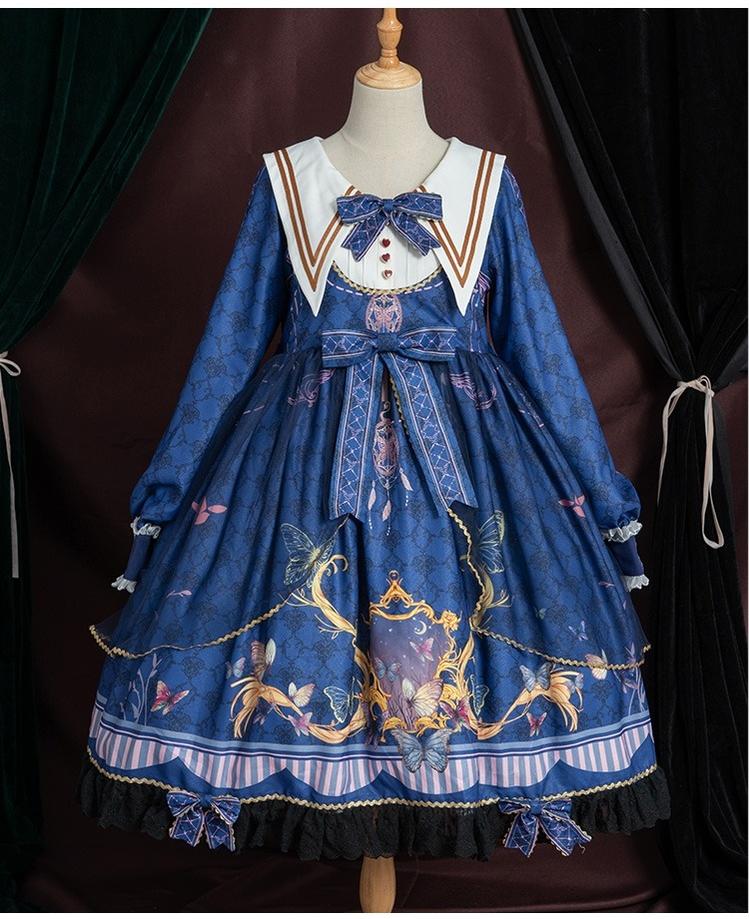 OCELOT - Classic Lolita OP Sailor Collar - Elegant Lolita Dress OP Dress