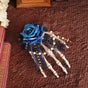 Blue Skull Hand Hair Clip
