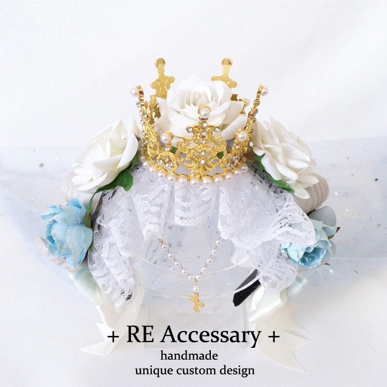 Subculture Gothic Lolita Headband Crown Horn Lolita Hair Accessory Dark Witch Gorgeous KC Veil Headpiece