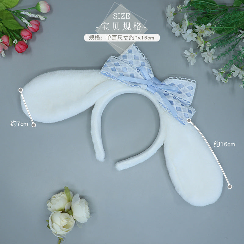 Realistic Animal Ears In Stock Handmade Plush Cosplay Fashion Accessories Alice Rabbit Ear Headband Hair Accessories