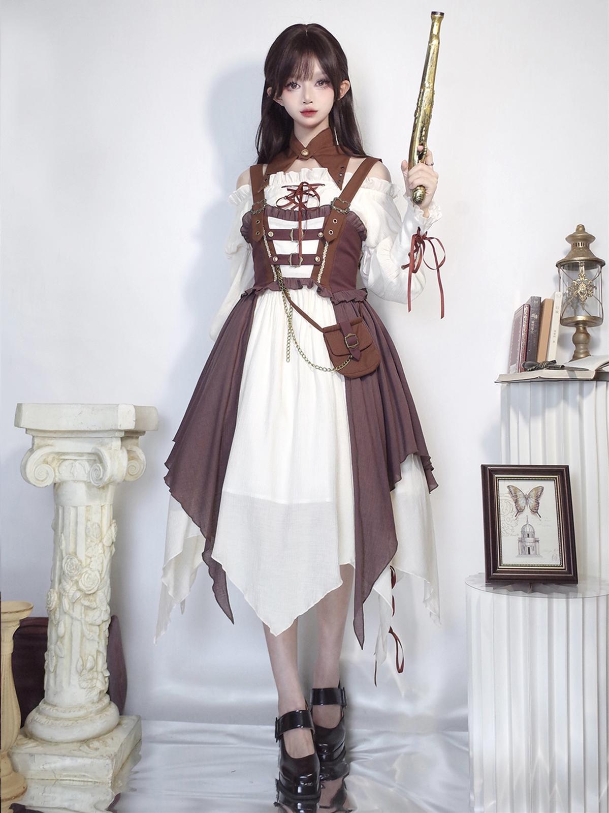 Letters from Unknown Star - Pirate Guide - Vintage Lolita Suit Vest JSK Dress