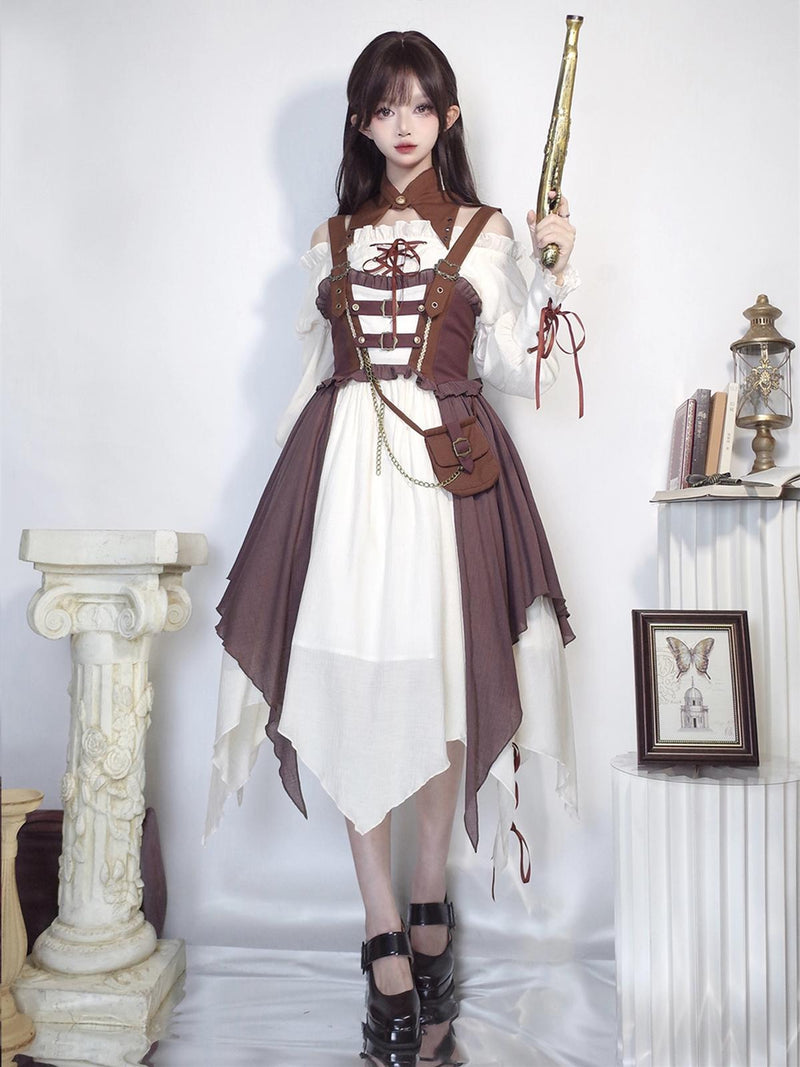 Letters from Unknown Star - Pirate Guide - Vintage Lolita Suit Vest JSK Dress