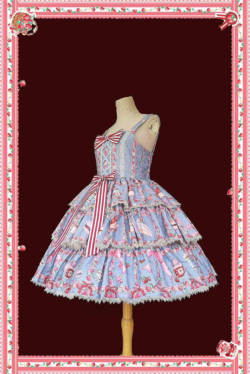 Infanta - Strawberry Tea - Tiered Ruffles Lolita JSK