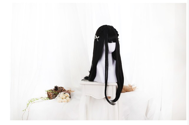 Dalao Home - Lolita JaneNye 65cm Straight Wig - Black Wig