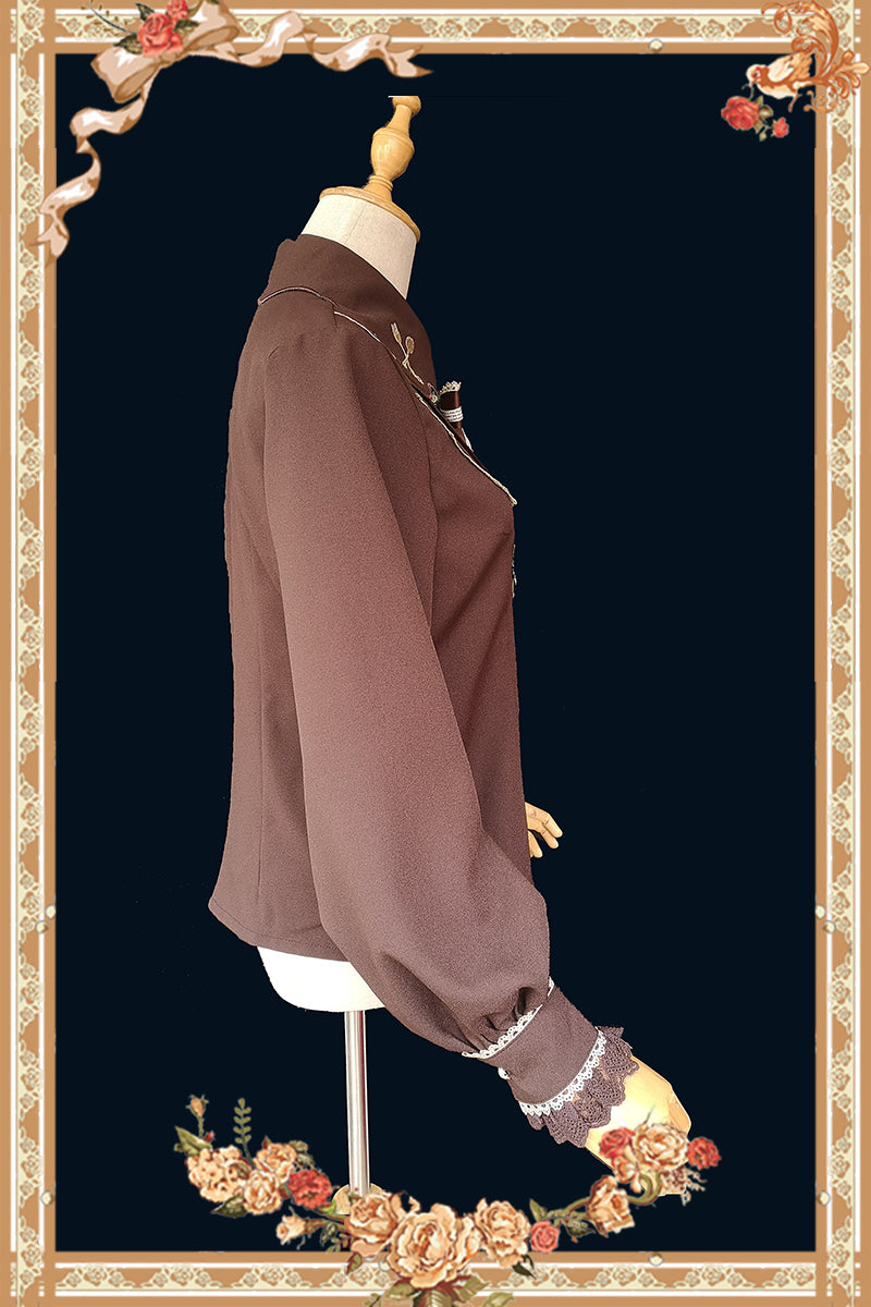 Infanta - Elegant Lolita Embroidery Lapel - Blouse JSK Dress