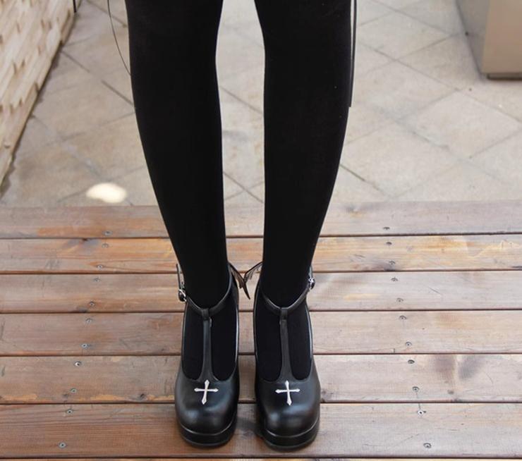 Angelic imprint - Gothic Lolita Wings and Cross Shoes - for Chistmas Shoes