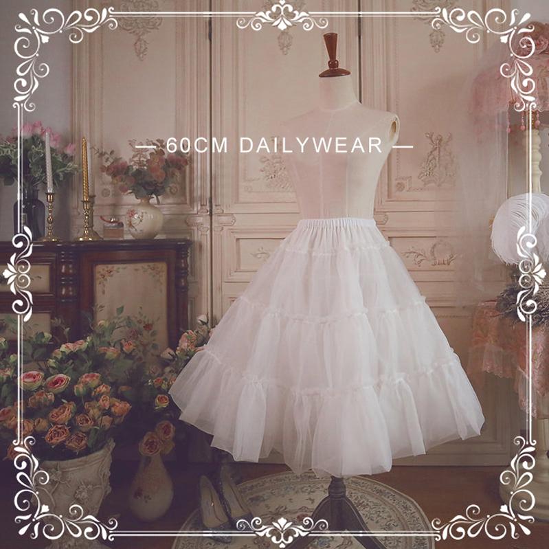 Layered organza Lolita petticoat with cotton lining