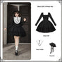 Short OP 3-Piece Set (short OP + faux collar + top hat) / S