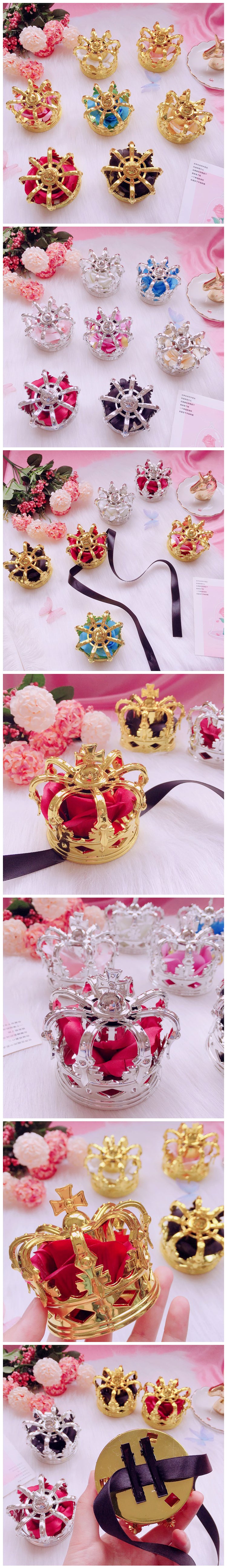 Lolita Crown Hair Accessories Gorgeous Rose Crown Hairband Headdress Golden Crown Hair Clip