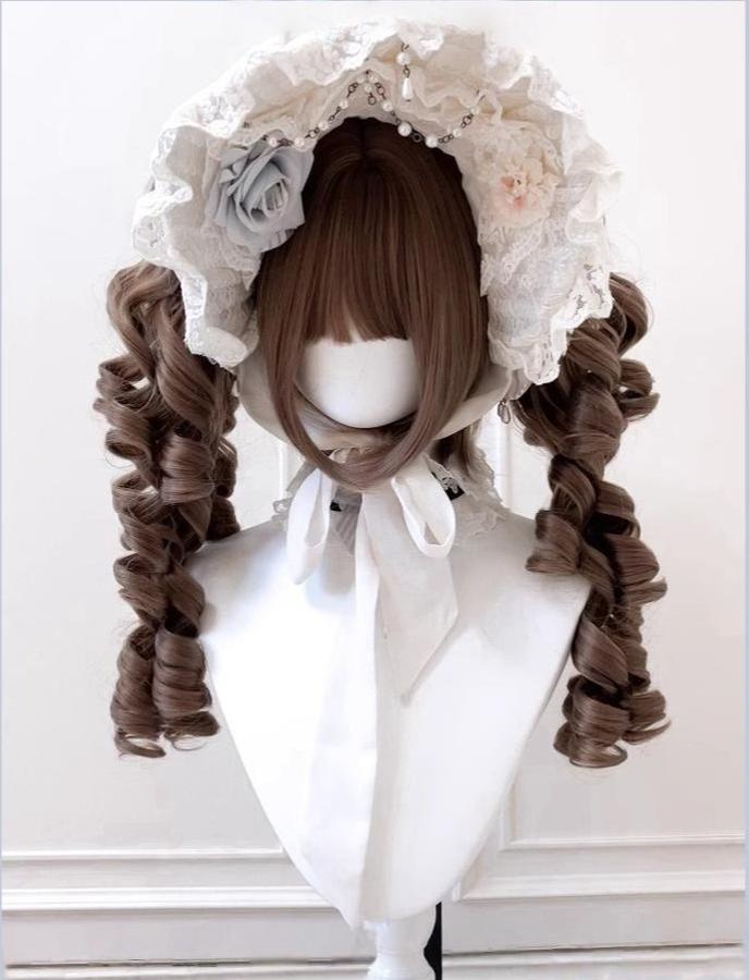Sinwavy - Doll Like Lolita Wig - Detachable Curl Ponytails Wig