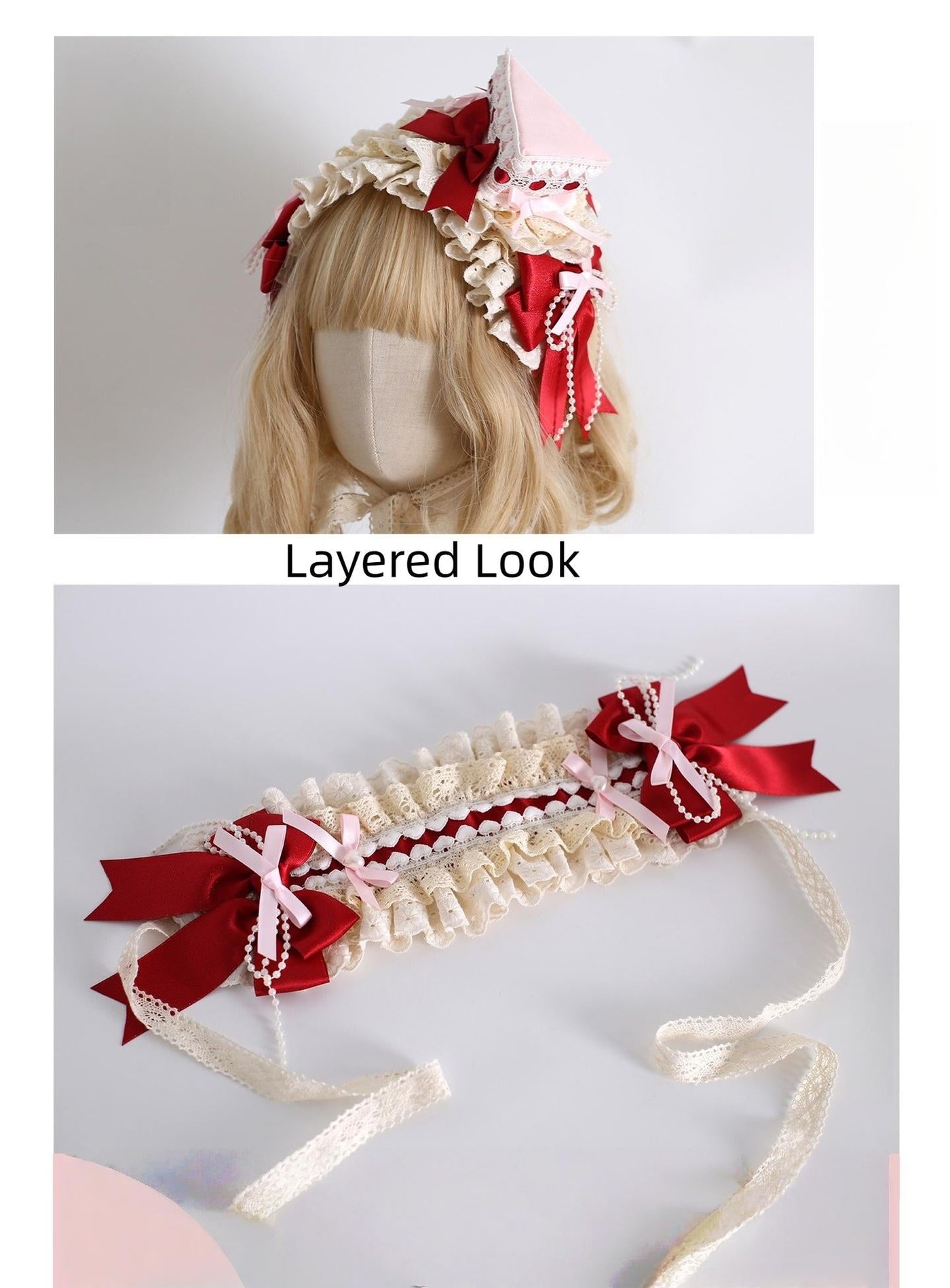 Xiaogui - Sweet Lolita Headdress - Triangle Cake Clip Headwear
