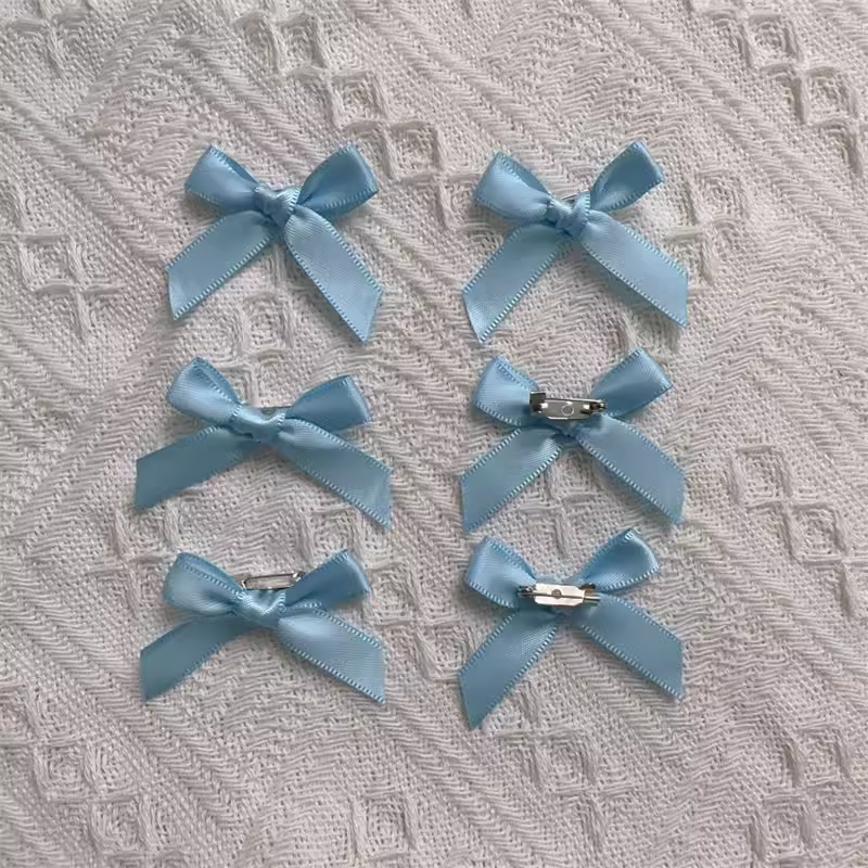 Handmade - Mini 3.5 cm Ribbon Bow - Brooch Set - detail view 20