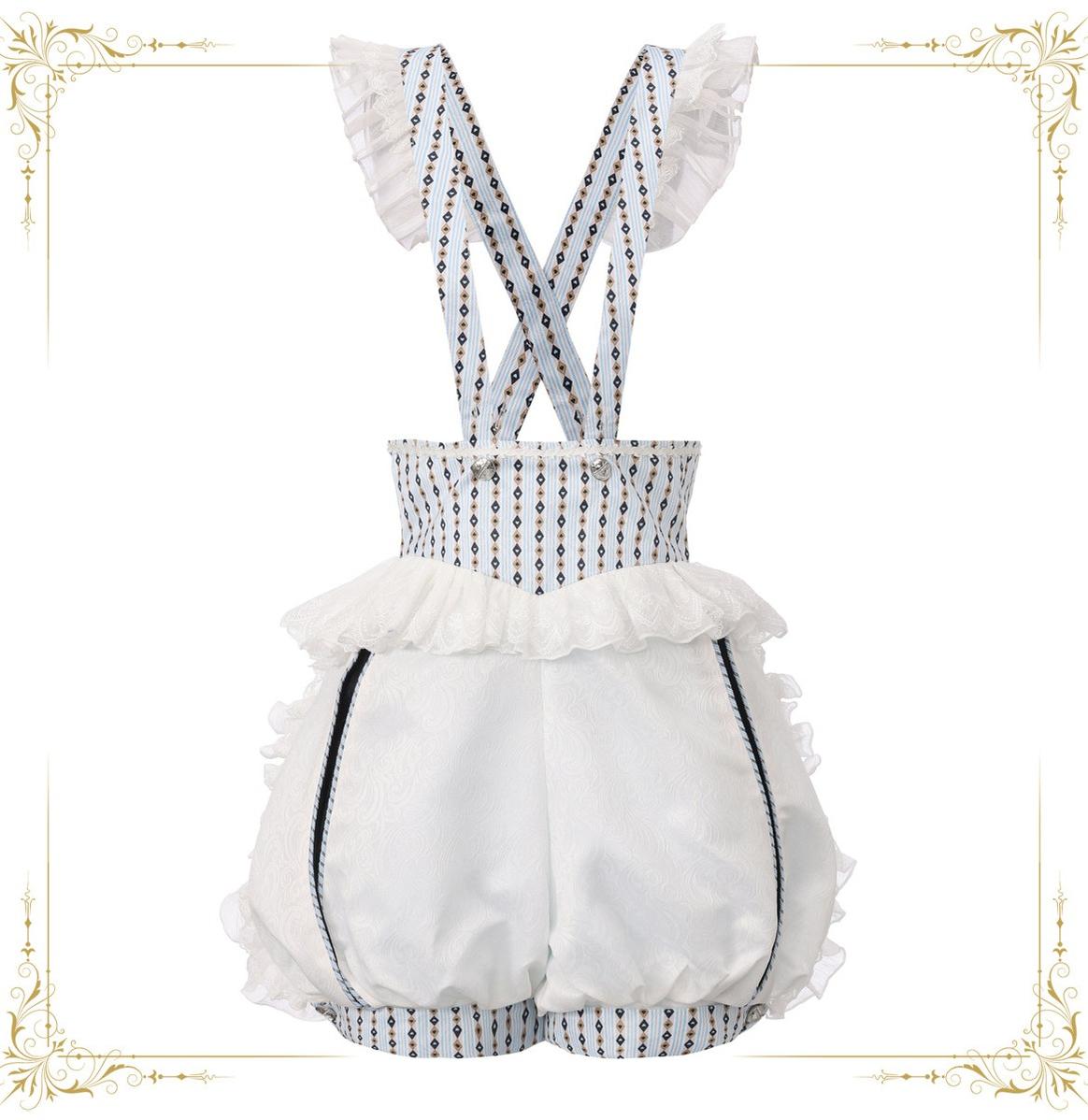 Immortal Thorn - Immortal Bunny's Invitation - High-Waist Ouji Lolita Lantern Shorts, Detachable Straps