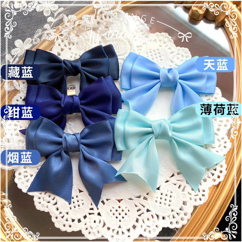 Sweet and Cute Girl Multi-color Lolita Shoe Clips Versatile Bow Shoe Buckles JK Basic Shoe Flowers