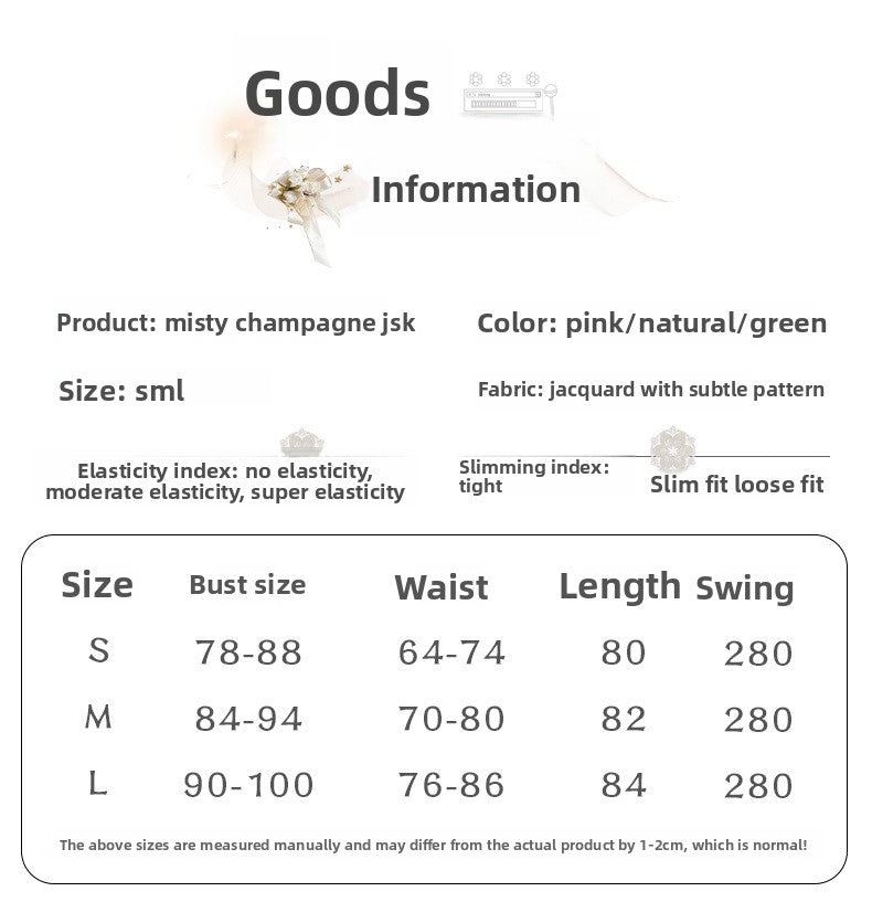 ZhiJinYuan Misty Champagne Summer OP Dress