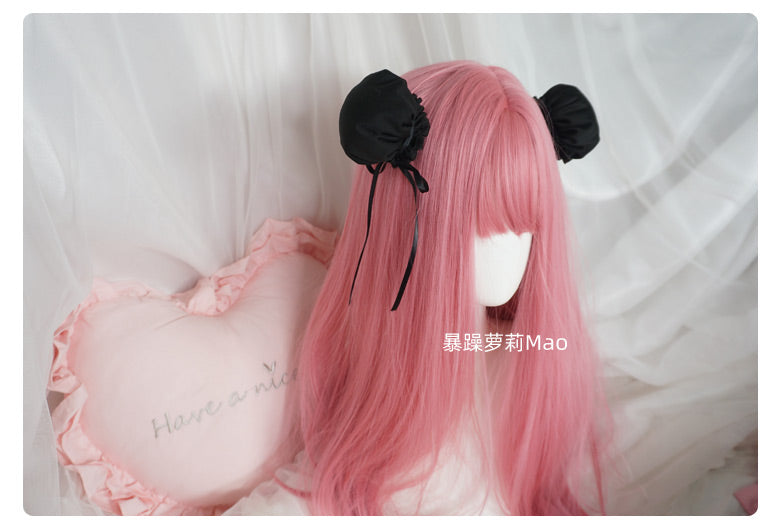 Handmade Chinese Style Hair Accessories Chun Li Kung Fu Bun Hair Clip National Style Hairpin Spicy Girl Hair Ornament Pom Pom Headband Lolita - Lolita Fetch