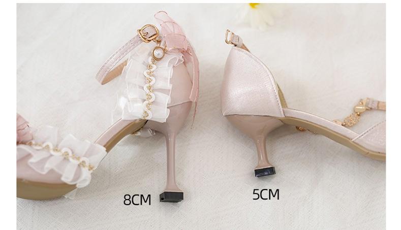 Xiaogui - Wedding Lolita Pointed Toe High - Heels Shoes Shoes