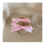 Glossy Swallowtail Bow (Deep Pink Pair) / Hair Tie