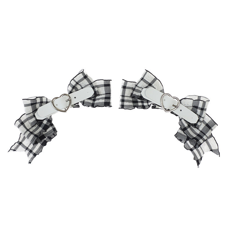 Dark Sweet Cool JK Lolita Hairpin - Comic Con Cute Sweetheart Bow Ornament - Lolita Fetch