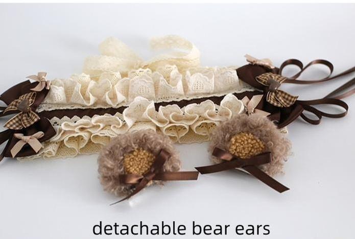 Xiaogui - Kawaii Lolita Headdress - Detachable Bear & Bunny Ears Headwear