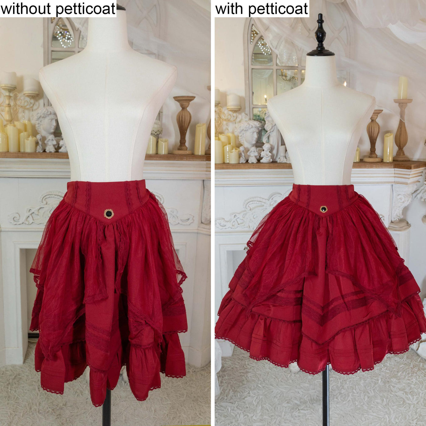 Noloria - Noloria 48 cm (18.9") Medium-High - Volume Petticoat, Petal Edge Petticoat