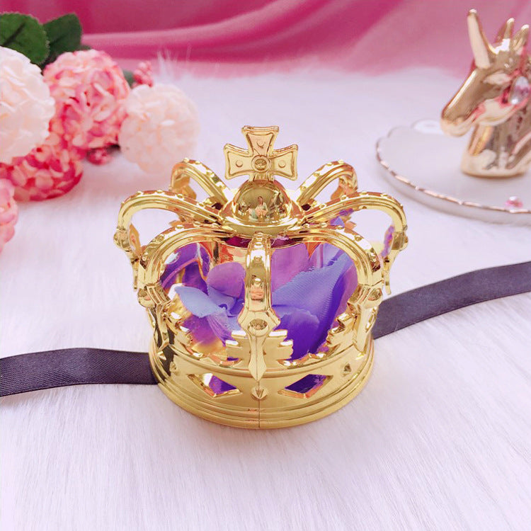 Lolita Crown Hair Accessories Gorgeous Rose Crown Hairband Headdress Golden Crown Hair Clip COS Crown Headdress