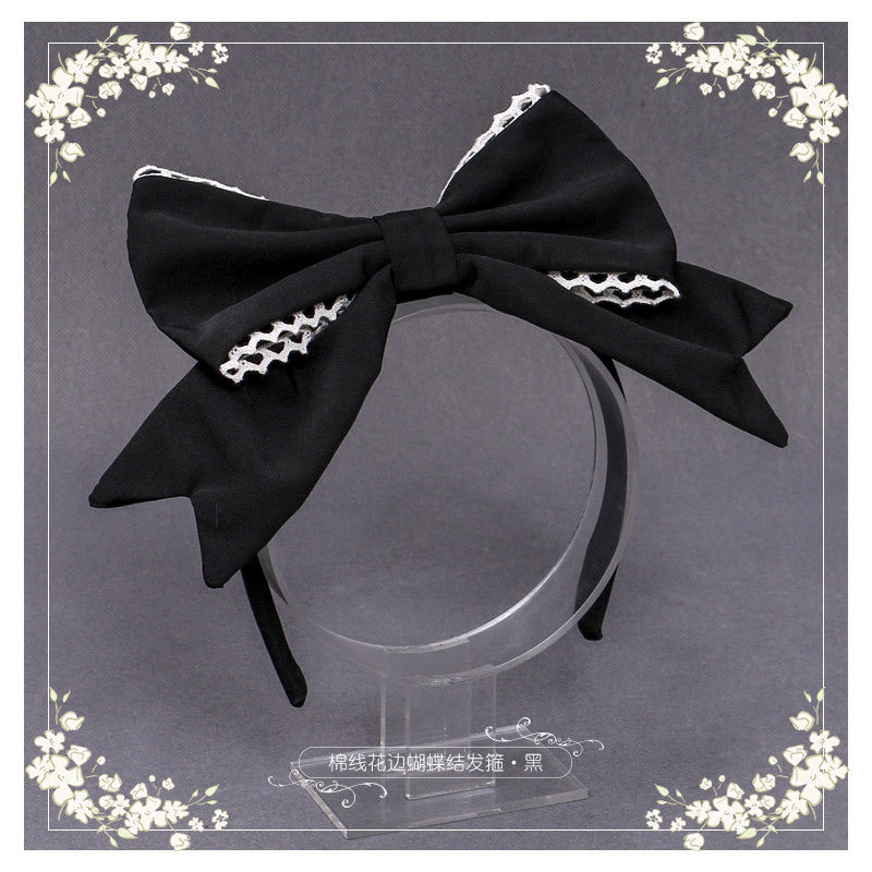 Japanese Lolita Hair Accessories for Women, Hair Clips, Lolita Hair Ornaments, Multi-color Bow Hairbands, Fresh and Sweet - Lolita Fetch