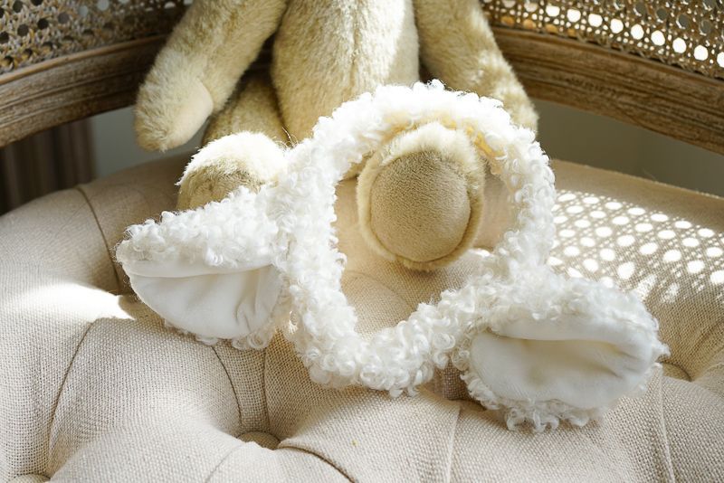 Handmade Lolita Sheep Ear Headband with soft animal hair accents, perfect as a unique hair accessory from LolitaFetch.