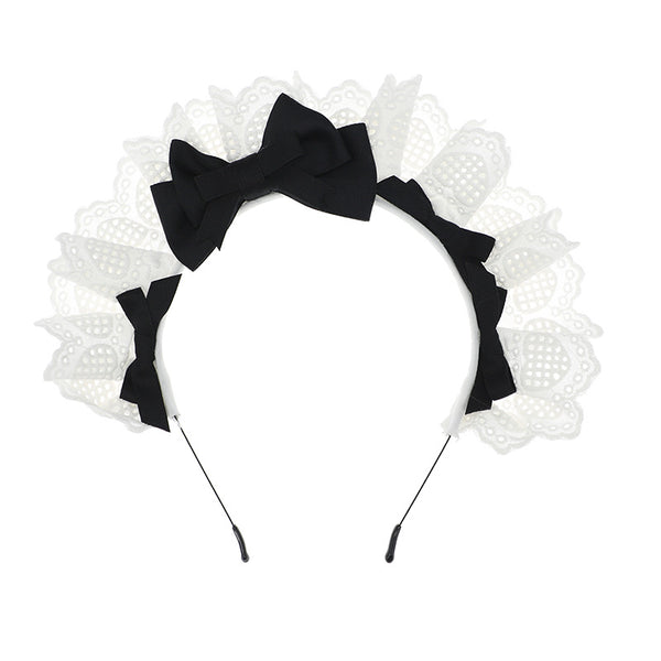 Japanese Style Cute Lace Bow Decoration Lolita Maid Headwear Props Comic Exhibition Accessories Hair Accessories Hairband - Lolita Fetch