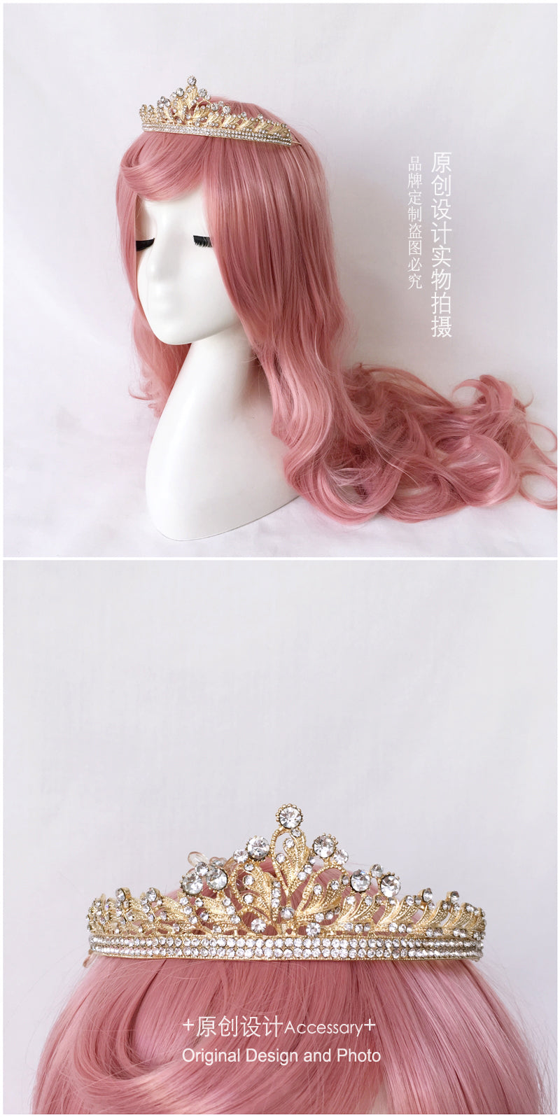 Lolita Girl Crown European Court Retro Pearl Butterfly Rhinestone Hair Crown Crown Tiara Headwear Collection