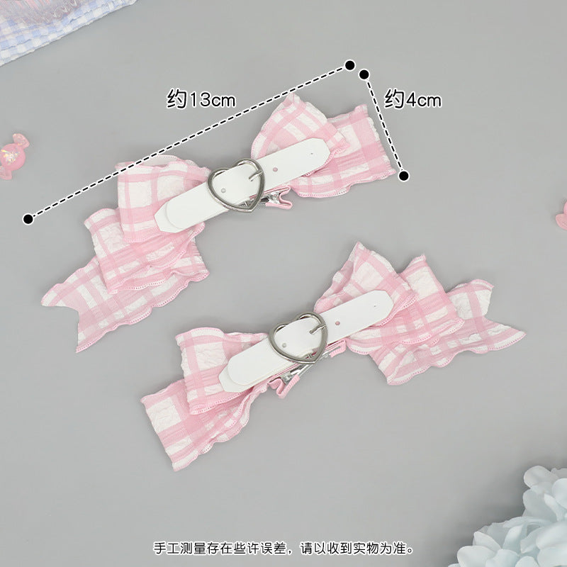 Dark Sweet Cool JK Lolita Hairpin - Comic Con Cute Sweetheart Bow Ornament - Lolita Fetch
