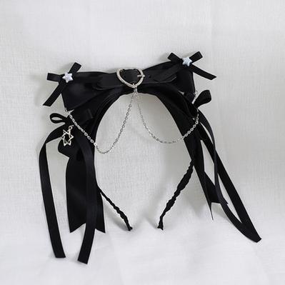Xiaogui - Dark-themed Gothic Lolita Heart - Hair Clips Headwear