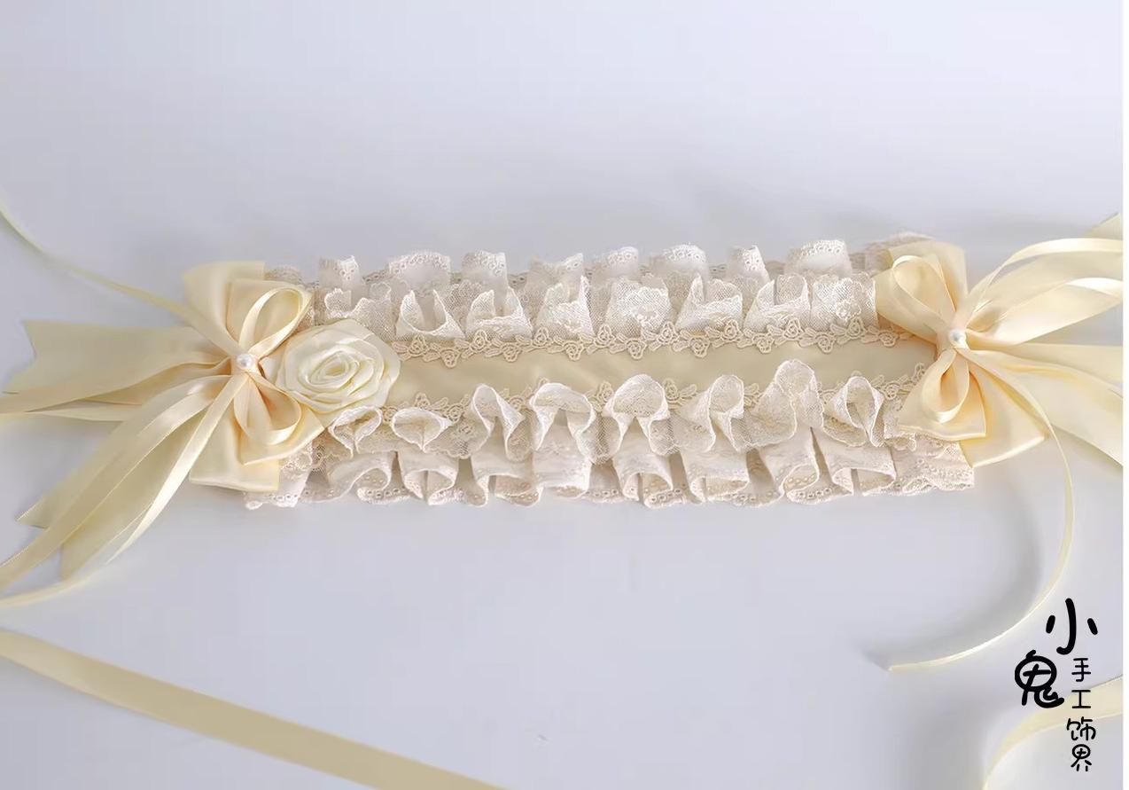 Xiaogui - Lace Lolita Hairband - 2-in1 Bunny Ear Hairband Headwear