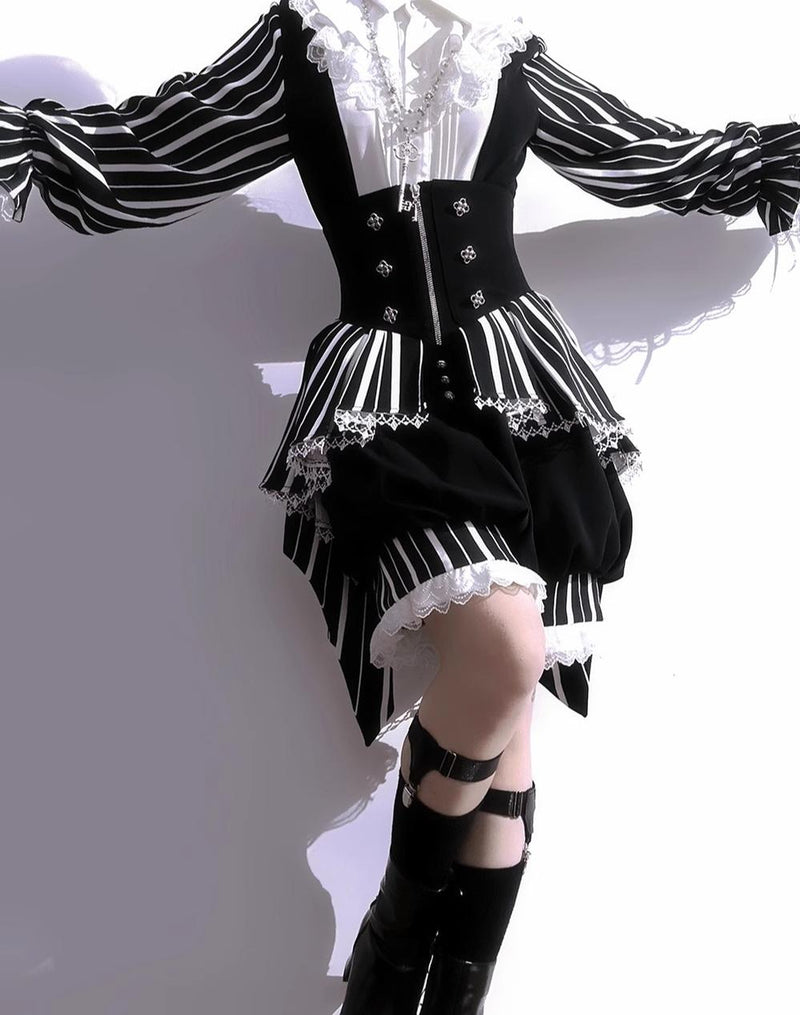 Princess Chronicles - Fancy Trick - Ouji Lolita Long Sleeve Shirt Vintage Shorts Suit