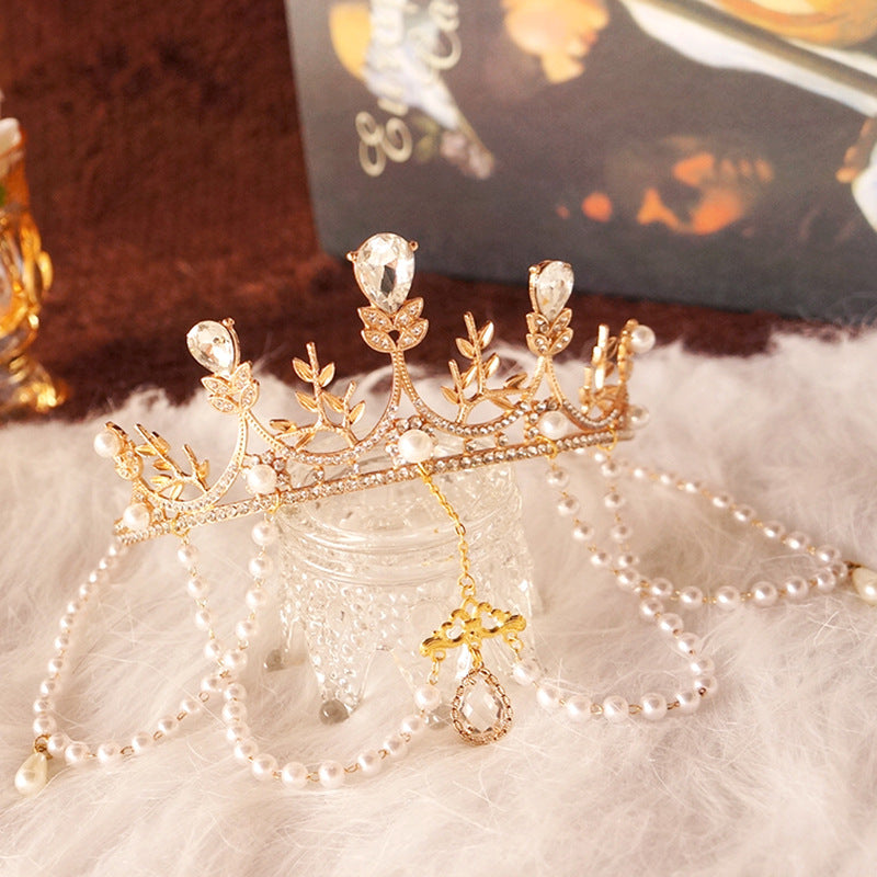 Christmas Lolita Crown Hair Crown Lolita Rhinestone Headpiece Bride Alloy Super Fairy Rhinestone Hair Accessory Headpiece