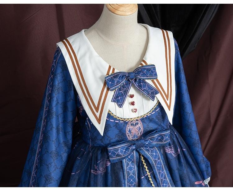 OCELOT - Classic Lolita OP Sailor Collar - Elegant Lolita Dress OP Dress